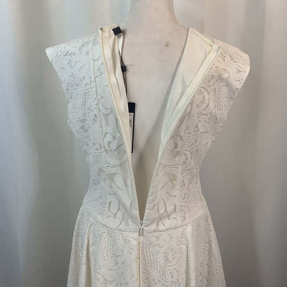 BCBGMAXAZRIA Isabel Lace Side Draped Peplum Mini Dress- NWT- 2 - Picture 11 of 16